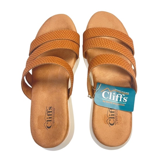 Cliffs by White Mountain Optimum Women's Slide Sandal Tan 11 M - Picture 5 of 7